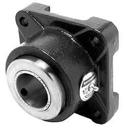 Browning - 3-3/4" OALType E 4-Bolt Flange Bearing - 2-7/8" Btw Mnt Hole Ctrs, Cast Iron - Americas Industrial Supply