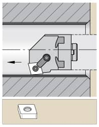 Kennametal - Right Hand Cut, 76.96mm Min Bore Diam, Size H40 Modular Boring Cutting Unit Head - Through Coolant, Compatible with CN.. - Americas Industrial Supply