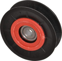 Fenner Drives - 3/8 Inside x 3.1" Outside Diam, 0.63" Wide Pulley Slot, Glass Reinforced Nylon Idler Pulley - 5L/B Belt Section, For Use with V-Belts - Americas Industrial Supply
