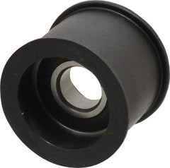 Fenner Drives - 17 Inside x 2.07" Outside Diam, 1.37" Wide Pulley Slot, Glass Reinforced Nylon Idler Pulley - For Use with Flat Belts, 1-1/8" Wide - Americas Industrial Supply