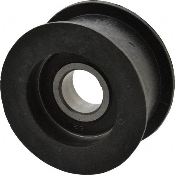 Fenner Drives - 17 Inside x 2.35" Outside Diam, 0.98" Wide Pulley Slot, Glass Reinforced Nylon Idler Pulley - For Use with Flat Belts, 7/8" Wide - Americas Industrial Supply