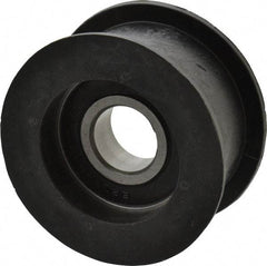 Fenner Drives - 17 Inside x 2.35" Outside Diam, 0.98" Wide Pulley Slot, Glass Reinforced Nylon Idler Pulley - For Use with Flat Belts, 7/8" Wide - Americas Industrial Supply