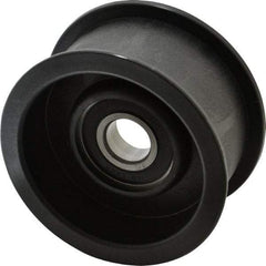 Fenner Drives - 17 Inside x 3.38" Outside Diam, 1.38" Wide Pulley Slot, Glass Reinforced Nylon Idler Pulley - For Use with Flat Belts, 1-1/8" Wide - Americas Industrial Supply
