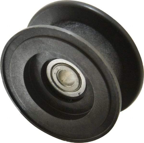 Fenner Drives - 3/8 Inside x 2.76" Outside Diam, 0.82" Wide Pulley Slot, Glass Reinforced Nylon Idler Pulley - For Use with Flat Belts, 5/8" Wide - Americas Industrial Supply