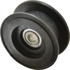 Fenner Drives - 3/8 Inside x 2.76" Outside Diam, 0.82" Wide Pulley Slot, Glass Reinforced Nylon Idler Pulley - For Use with Flat Belts, 5/8" Wide - Americas Industrial Supply