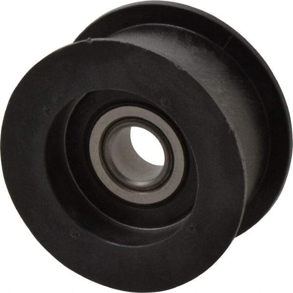 Fenner Drives - 1/2 Inside x 2.35" Outside Diam, 0.98" Wide Pulley Slot, Glass Reinforced Nylon Idler Pulley - For Use with Flat Belts, 7/8" Wide - Americas Industrial Supply