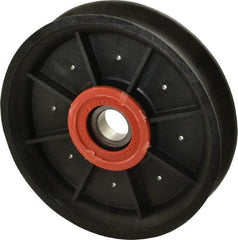 Fenner Drives - 17 Inside x 4.82" Outside Diam, 0.73" Wide Pulley Slot, Glass Reinforced Nylon Idler Pulley - 11/16" Belt Size Diam, For Use with Round Belts - Americas Industrial Supply