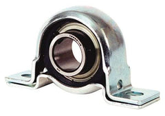 Value Collection - 7/8" ID, 4.5937" OAL x 2-5/8" OAH Pillow Block - 1,740 Lb Static Cap, 3,100 Lb Dyn Cap, 3-3/4" Btw Mnt Hole Ctrs, 1-5/16" Base-to-Ctr Ht, Stamped Steel Rubber Mount - Americas Industrial Supply