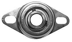 Value Collection - 1" ID, 1.2205" OAL x 4-1/2" OAH 2-Bolt Flange - 1,740 Lb Static Cap, 3,100 Lb Dyn Cap, 3-3/8" Btw Mnt Hole Ctrs, Stamped Steel Rubber Mount - Americas Industrial Supply
