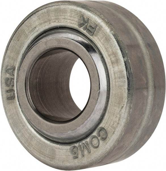 Made in USA - 5/16" Bore Diam, 6,475 Lb Dynamic Capacity, 3/8" Wide, Ball-Joint Spherical Plain Bearing - 3/4" OD - Americas Industrial Supply