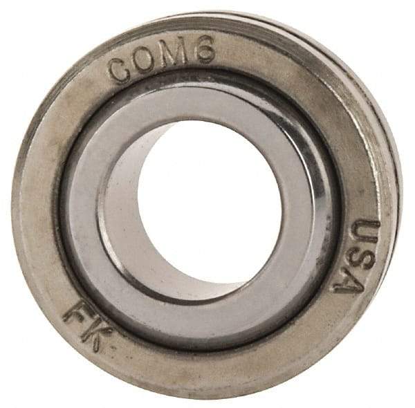 Made in USA - 3/8" Bore Diam, 8,400 Lb Dynamic Capacity, 13/32" Wide, Ball-Joint Spherical Plain Bearing - 13/16" OD - Americas Industrial Supply