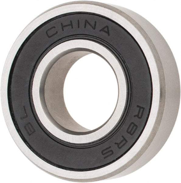 Tritan - 1/2" Bore Diam, 1-1/8" OD, Double Seal Deep Groove Radial Ball Bearing - 5/16" Wide, 1 Row, Round Bore, 535 Lb Static Capacity, 1,148 Lb Dynamic Capacity - Americas Industrial Supply