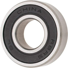 Tritan - 1/2" Bore Diam, 1-1/8" OD, Double Seal Deep Groove Radial Ball Bearing - 5/16" Wide, 1 Row, Round Bore, 535 Lb Static Capacity, 1,148 Lb Dynamic Capacity - Americas Industrial Supply