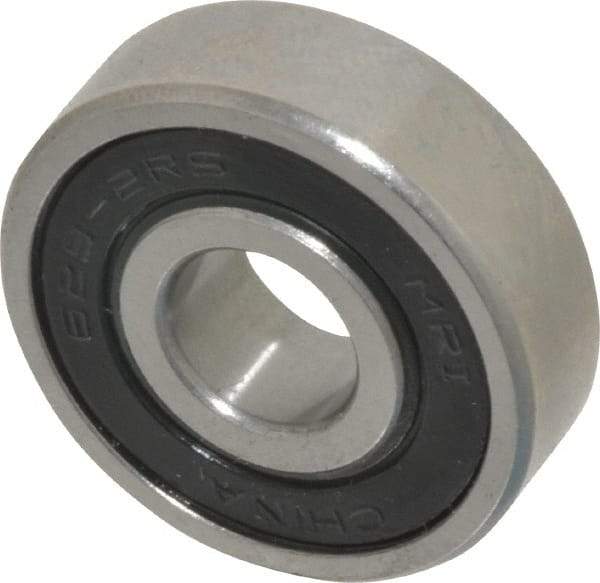 Tritan - 9mm Bore Diam, 26mm OD, Double Seal Deep Groove Radial Ball Bearing - 8mm Wide, 1 Row, Round Bore, 540 Lb Static Capacity, 1,020 Lb Dynamic Capacity - Americas Industrial Supply