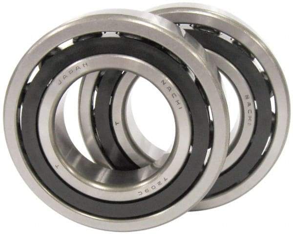 Nachi - 85mm Bore Diam, 130mm OD, Open Angular Contact Radial Ball Bearing - 22mm Wide, 1 Row, Round Bore, 118,000 Nm Static Capacity, 98,500 Nm Dynamic Capacity - Americas Industrial Supply