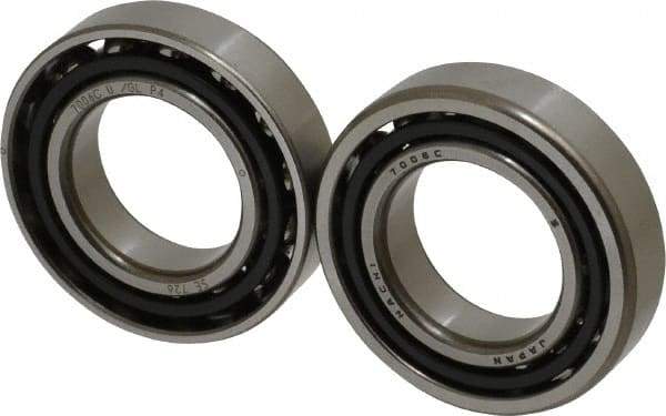 Nachi - 30mm Bore Diam, 55mm OD, Open Angular Contact Radial Ball Bearing - 13mm Wide, 1 Row, Round Bore, 24,000 Nm Static Capacity, 25,900 Nm Dynamic Capacity - Americas Industrial Supply