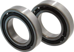 Nachi - 40mm Bore Diam, 68mm OD, Open Angular Contact Radial Ball Bearing - 15mm Wide, 1 Row, Round Bore, 32,000 Nm Static Capacity, 33,500 Nm Dynamic Capacity - Americas Industrial Supply