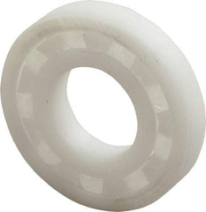 Made in USA - 3/4" Bore Diam, 1-5/8" OD, Open Plastic Race Radial Ball Bearing - 5/16" Wide, 1 Row, Round Bore, 52 Lb Static Capacity, 78 Lb Dynamic Capacity - Americas Industrial Supply