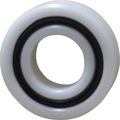 Made in USA - 20mm Bore Diam, 42mm OD, Open Plastic Race Radial Ball Bearing - 12mm Wide, 1 Row, Round Bore, 52 Lb Static Capacity, 78 Lb Dynamic Capacity - Americas Industrial Supply