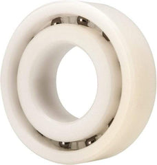 Made in USA - 25mm Bore Diam, 52mm OD, Open Plastic Race Radial Ball Bearing - 15mm Wide, 1 Row, Round Bore, 61 Lb Static Capacity, 92 Lb Dynamic Capacity - Americas Industrial Supply