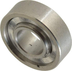 Made in USA - 3/8" Bore Diam, 7/8" OD, Open Precision Ground Radial Ball Bearing - 9/32" Wide, 1 Row, Round Bore, 99 Lb Static Capacity, 126 Lb Dynamic Capacity - Americas Industrial Supply