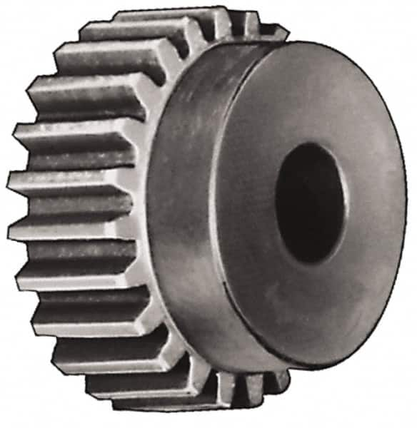 Browning - 32 Pitch, 9/16" Pitch Diam, 18 Tooth Spur Gear - 3/16" Bore Diam, 15/32" Hub Diam, Steel - Americas Industrial Supply