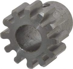 Browning - 24 Pitch, 1/2" Pitch Diam, 12 Tooth Spur Gear - 1/4" Bore Diam, 3/8" Hub Diam, Steel - Americas Industrial Supply