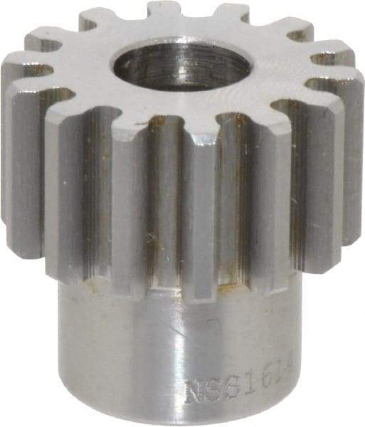 Browning - 16 Pitch, 7/8" Pitch Diam, 14 Tooth Spur Gear - 3/8" Bore Diam, 11/16" Hub Diam, Steel - Americas Industrial Supply