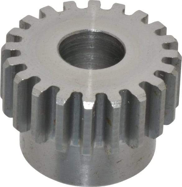 Browning - 16 Pitch, 1-1/4" Pitch Diam, 20 Tooth Spur Gear - 1/2" Bore Diam, 1-1/16" Hub Diam, Steel - Americas Industrial Supply