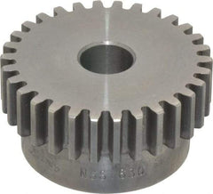 Browning - 16 Pitch, 1-7/8" Pitch Diam, 30 Tooth Spur Gear - 1/2" Bore Diam, 1-5/8" Hub Diam, Steel - Americas Industrial Supply