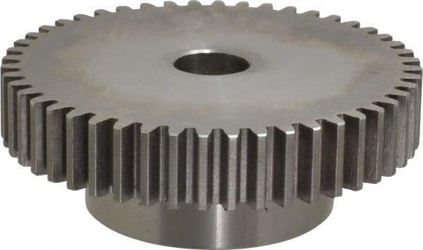 Browning - 12 Pitch, 4" Pitch Diam, 48 Tooth Spur Gear - 3/4" Bore Diam, 2-1/2" Hub Diam, Steel - Americas Industrial Supply