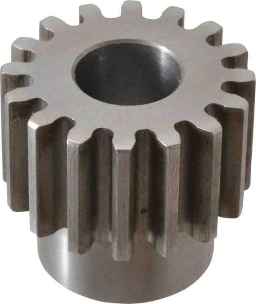 Browning - 10 Pitch, 1.6" Pitch Diam, 16 Tooth Spur Gear - 3/4" Bore Diam, 1-5/16" Hub Diam, Steel - Americas Industrial Supply