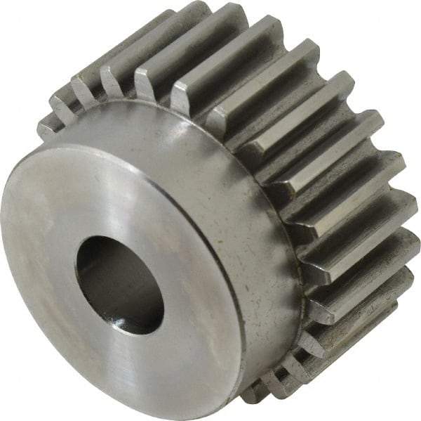 Browning - 10 Pitch, 2.4" Pitch Diam, 24 Tooth Spur Gear - 3/4" Bore Diam, 2-7/64" Hub Diam, Steel - Americas Industrial Supply