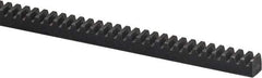 Browning - 1-1/2" Face Width, 4 Feet Long, 1-1/2" Thick Steel Gear Rack - Gray, 8 Pitch, 20° Pressure Angle - Americas Industrial Supply