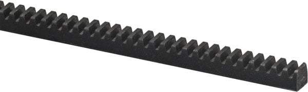 Browning - 1/2" Face Width, 6 Feet Long, 1/2" Thick Steel Gear Rack - Gray, 20 Pitch, 20° Pressure Angle - Americas Industrial Supply