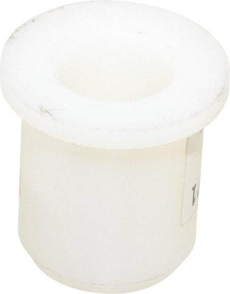 Made in USA - 5/8" Inside x 1" Outside Diam, Polyethylene Sleeve Bearing - 1-1/4" Flange Outside Diam, 1/8" Flange Thickness, 1-1/4" OAL - Americas Industrial Supply