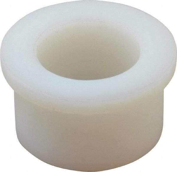 Made in USA - 1" Inside x 1-1/2" Outside Diam, Polyethylene Sleeve Bearing - 1-3/4" Flange Outside Diam, 3/16" Flange Thickness, 1" OAL - Americas Industrial Supply