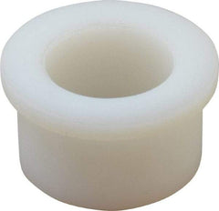 Made in USA - 1" Inside x 1-1/2" Outside Diam, Polyethylene Sleeve Bearing - 1-3/4" Flange Outside Diam, 3/16" Flange Thickness, 1" OAL - Americas Industrial Supply