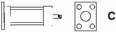 ARO/Ingersoll-Rand - Air Cylinder MF2 Cap Flange Mount Kit - For 1-1/2" Air Cylinders, Use with Provenair Series - Americas Industrial Supply