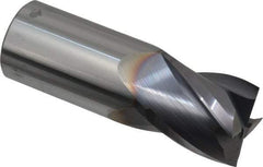 Niagara Cutter - 1", 1" LOC, 1" Shank Diam, 3" OAL, 4 Flute, Solid Carbide Square End Mill - Single End, TiAlN Finish, Spiral Flute, 30° Helix, Centercutting, Right Hand Cut, Right Hand Flute, Series C430 - Americas Industrial Supply