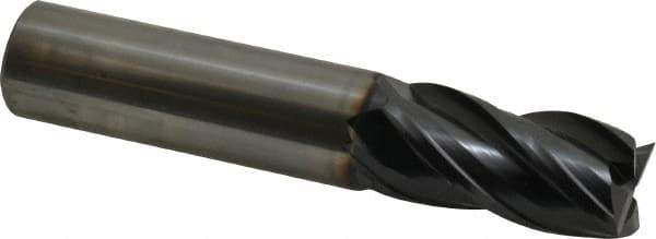 OSG - 3/4", 1-1/2" LOC, 3/4" Shank Diam, 4" OAL, 4 Flute, Solid Carbide Square End Mill - Single End, TiAlN Finish, Straight Flute, 35° Helix, Centercutting, Right Hand Cut, Right Hand Flute, Series HP441 - Americas Industrial Supply