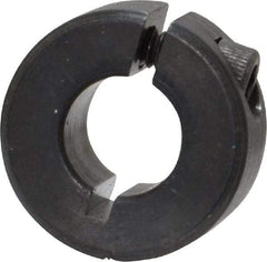 Climax Metal Products - 5/16" Bore, Steel, One Piece Clamp Collar - 11/16" Outside Diam, 5/16" Wide - Americas Industrial Supply