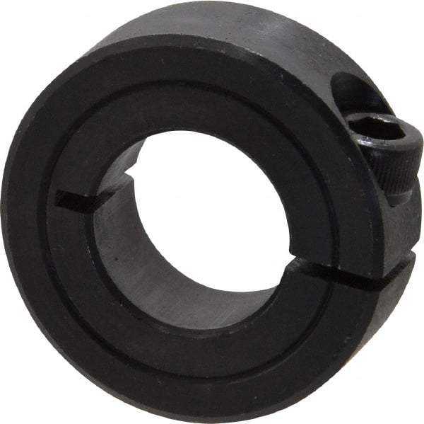 Climax Metal Products - 3/4" Bore, Steel, One Piece Clamp Collar - 1-1/2" Outside Diam, 1/2" Wide - Americas Industrial Supply