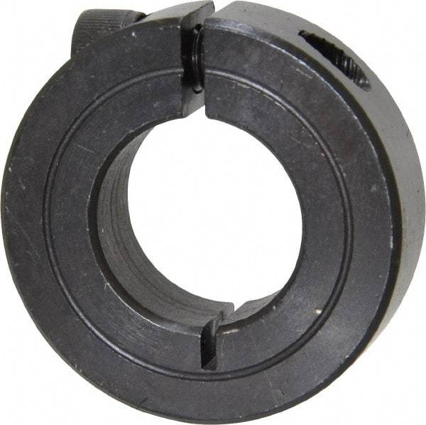 Climax Metal Products - 13/16" Bore, Steel, One Piece One Piece Split Shaft Collar - 1-5/8" Outside Diam, 1/2" Wide - Americas Industrial Supply