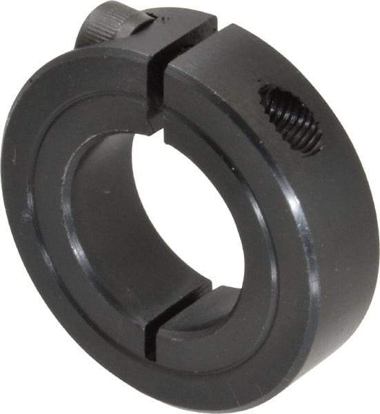 Climax Metal Products - 15/16" Bore, Steel, One Piece One Piece Split Shaft Collar - 1-3/4" Outside Diam, 1/2" Wide - Americas Industrial Supply