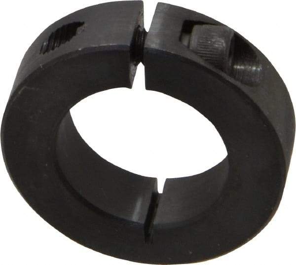 Climax Metal Products - 1-1/8" Bore, Steel, One Piece Clamp Collar - 1-7/8" Outside Diam, 1/2" Wide - Americas Industrial Supply