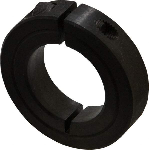 Climax Metal Products - 1-3/16" Bore, Steel, One Piece Clamp Collar - 2-1/16" Outside Diam, 1/2" Wide - Americas Industrial Supply