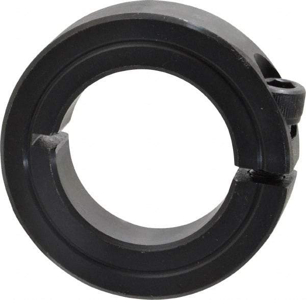 Climax Metal Products - 1-1/4" Bore, Steel, One Piece Clamp Collar - 2-1/16" Outside Diam, 1/2" Wide - Americas Industrial Supply