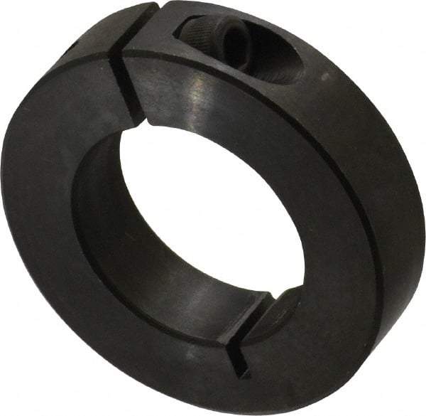 Climax Metal Products - 1-5/16" Bore, Steel, One Piece One Piece Split Shaft Collar - 2-1/4" Outside Diam, 9/16" Wide - Americas Industrial Supply