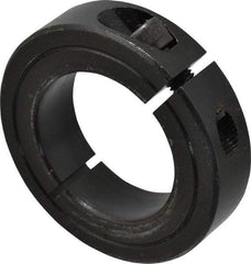 Climax Metal Products - 1-3/8" Bore, Steel, One Piece Clamp Collar - 2-1/4" Outside Diam, 9/16" Wide - Americas Industrial Supply